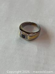MaxSold Auction: Gent's Sapphire and Diamond Ring in 14K White and Yellow Gold with Appraisal - Merrickville-Wolford (Ontario, Canada) PARTNER MANAGED Downsizing Online Auction - Kilmarnock Road
