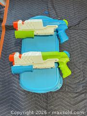 MaxSold Auction: Lot of 2 Water Blasters (Scatterblast-style) Blue/Green/White - King (Ontario, Canada) SELLER MANAGED Moving Online Auction -  Wells Orchard Crescent
