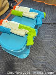 MaxSold Auction: Lot of 2 Water Blasters (Scatterblast-style) Blue/Green/White - King (Ontario, Canada) SELLER MANAGED Moving Online Auction -  Wells Orchard Crescent