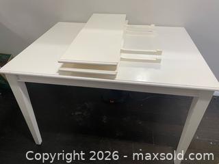 MaxSold Auction: White Rectangular Dining Table, Expandable - Clarington (Ontario, Canada) SELLER MANAGED Moving Online Auction - Cornish Drive
