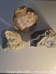 MaxSold Auction: Rock & Mineral Specimen Lot of 3, Hand-Sized Pieces - Langford (British Columbia, Canada) SELLER MANAGED Downsizing Online Auction - Atkins Avenue