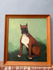 MaxSold Auction: Original Oil Painting of A Boxer By L. Masten 32x36 - Daly City (California, USA) SELLER MANAGED Estate Sale Online Auction - Lake Vista Avenue