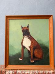 MaxSold Auction: Original Oil Painting of A Boxer By L. Masten 32x36 - Daly City (California, USA) SELLER MANAGED Estate Sale Online Auction - Lake Vista Avenue