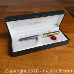 MaxSold Auction: Parker France Sonnet Cisele Sterling Sliver Fountain Pen W/18k Gold Nib, With Original Box - Toronto (Ontario, Canada) SELLER MANAGED Reseller Online Auction -  Crouse Road (STORAGE)