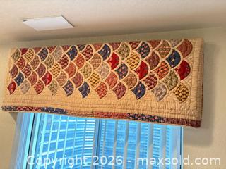 MaxSold Auction: 2 Handmade Quilted Patchwork Fan Scallop Valance - Erie (Colorado, USA) SELLER MANAGED Moving Online Auction - Madison Drive