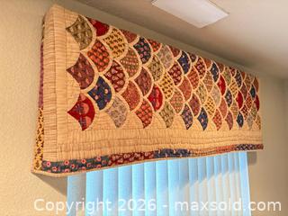 MaxSold Auction: 2 Handmade Quilted Patchwork Fan Scallop Valance - Erie (Colorado, USA) SELLER MANAGED Moving Online Auction - Madison Drive