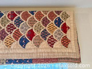 MaxSold Auction: 2 Handmade Quilted Patchwork Fan Scallop Valance - Erie (Colorado, USA) SELLER MANAGED Moving Online Auction - Madison Drive