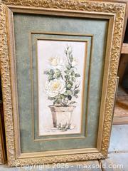 MaxSold Auction: 2 Rose Prints with Gold Frames - Erie (Colorado, USA) SELLER MANAGED Moving Online Auction - Madison Drive