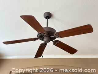 MaxSold Auction: Antique Copper/Oil-Rubbed Bronze 5-Blade Ceiling Fan - Erie (Colorado, USA) SELLER MANAGED Moving Online Auction - Madison Drive