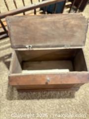 MaxSold Auction: Antique stuffed animal and holder. Antique chest. - Erie (Colorado, USA) SELLER MANAGED Moving Online Auction - Madison Drive