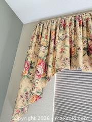 MaxSold Auction: Custom Gathered Pleated Floral Cotton-Blend Valance, Lined, 16 ft - Erie (Colorado, USA) SELLER MANAGED Moving Online Auction - Madison Drive