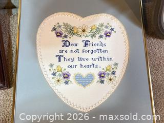 MaxSold Auction: Lot of 8 Framed Bird, Floral and Sentimental Prints/Embroidery - Erie (Colorado, USA) SELLER MANAGED Moving Online Auction - Madison Drive