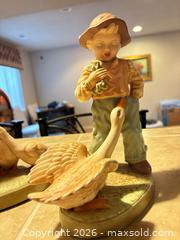 MaxSold Auction: Pair of 9" Porcelain Figurines — Geese and Children - Erie (Colorado, USA) SELLER MANAGED Moving Online Auction - Madison Drive