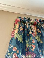 MaxSold Auction: Teal Floral Custom Long Valances (2) - Erie (Colorado, USA) SELLER MANAGED Moving Online Auction - Madison Drive