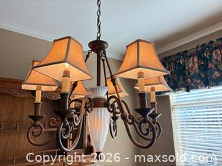 MaxSold Auction: Traditional 7-Light Oil-Rubbed Bronze Chandelier - Erie (Colorado, USA) SELLER MANAGED Moving Online Auction - Madison Drive
