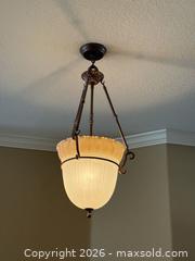 MaxSold Auction: Traditional Frosted Glass Ceiling Pendant, Oil-Rubbed Bronze - Erie (Colorado, USA) SELLER MANAGED Moving Online Auction - Madison Drive