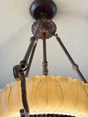 MaxSold Auction: Traditional Frosted Glass Ceiling Pendant, Oil-Rubbed Bronze - Erie (Colorado, USA) SELLER MANAGED Moving Online Auction - Madison Drive