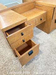 MaxSold Auction: Vintage Birdseye Maple Art Deco Vanity and Mirror - Erie (Colorado, USA) SELLER MANAGED Moving Online Auction - Madison Drive