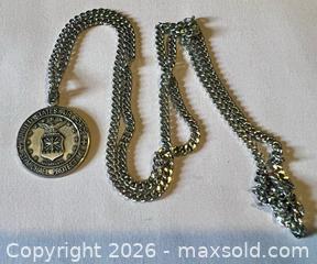 MaxSold Auction: Sterling Silver Creed Air Force St. Michael Necklace Protection  - Stoughton (Massachusetts, USA) SELLER MANAGED Reseller Online Auction - West Street