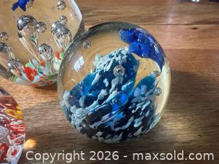 MaxSold Auction: Vintage Blown Glass Paperweight Lot Murano  - Stoughton (Massachusetts, USA) SELLER MANAGED Reseller Online Auction - West Street