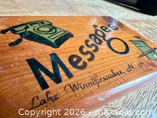 MaxSold Auction: Vintage Phone Messages Sign Lake Winnipesaukee NH  - Stoughton (Massachusetts, USA) SELLER MANAGED Reseller Online Auction - West Street