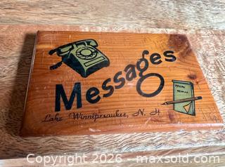 MaxSold Auction: Vintage Phone Messages Sign Lake Winnipesaukee NH  - Stoughton (Massachusetts, USA) SELLER MANAGED Reseller Online Auction - West Street