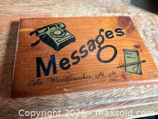 MaxSold Auction: Vintage Phone Messages Sign Lake Winnipesaukee NH  - Stoughton (Massachusetts, USA) SELLER MANAGED Reseller Online Auction - West Street