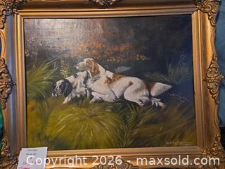 MaxSold Auction: Lucrecia O. Luzuriaga Oil on Canvas Painting — Dogs & Landscape Framed - San Fernando (California, USA) SELLER MANAGED Estate Sale Online Auction -  North Workman Street