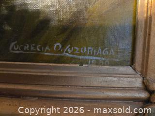 MaxSold Auction: Lucrecia O. Luzuriaga Oil on Canvas Painting — Dogs & Landscape Framed - San Fernando (California, USA) SELLER MANAGED Estate Sale Online Auction -  North Workman Street