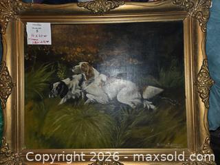 MaxSold Auction: Lucrecia O. Luzuriaga Oil on Canvas Painting — Dogs & Landscape Framed - San Fernando (California, USA) SELLER MANAGED Estate Sale Online Auction -  North Workman Street