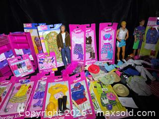 MaxSold Auction: Three different Ken Dolls,Barbie & Ken  Outfits & Accessories Lot, appx 50 pcs - San Fernando (California, USA) SELLER MANAGED Estate Sale Online Auction -  North Workman Street