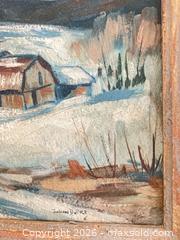 MaxSold Auction: Vintage Quebecois Oil Painting  - Lanark Highlands (Ontario, Canada) SELLER MANAGED Downsizing Online Auction -  Markle Road