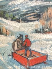 MaxSold Auction: Vintage Quebecois Oil Painting  - Lanark Highlands (Ontario, Canada) SELLER MANAGED Downsizing Online Auction -  Markle Road