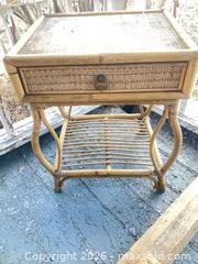 MaxSold Auction: Wicker Side Table - Lanark Highlands (Ontario, Canada) SELLER MANAGED Downsizing Online Auction -  Markle Road