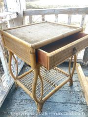 MaxSold Auction: Wicker Side Table - Lanark Highlands (Ontario, Canada) SELLER MANAGED Downsizing Online Auction -  Markle Road