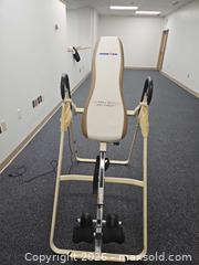 MaxSold Auction: Ironman Inversion Table with Infrared Heat Therapy - East Bridgewater (Massachusetts, USA) SELLER MANAGED Downsizing Online Auction - Laurel Street