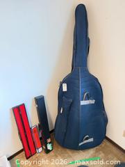 MaxSold Auction: Double Bass Upright (Spruce/Maple) with Gig Bag & Reid Hudson Bow - Saanich (British Columbia, Canada) PARTNER MANAGED Moving Online Auction - Agnew Street
