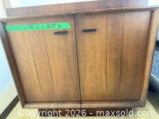 MaxSold Auction: Mid-Century Modern Walnut Nightstand / Storage Cabinets (x2) - Saanich (British Columbia, Canada) PARTNER MANAGED Moving Online Auction - Agnew Street