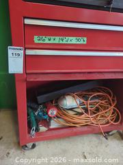 MaxSold Auction: Red Steel Rolling Tool Chest  - Saanich (British Columbia, Canada) PARTNER MANAGED Moving Online Auction - Agnew Street