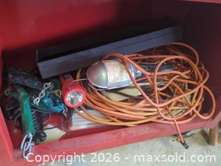 MaxSold Auction: Red Steel Rolling Tool Chest  - Saanich (British Columbia, Canada) PARTNER MANAGED Moving Online Auction - Agnew Street