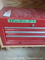 MaxSold Auction: Red Steel Tool Chest, 4-Drawer with contents - Saanich (British Columbia, Canada) PARTNER MANAGED Moving Online Auction - Agnew Street