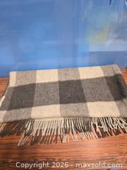 MaxSold Auction: 100% Wool Gray & Cream Plaid Shawl — Made in Italy - Calgary (Alberta, Canada) SELLER MANAGED Estate Sale Online Auction - 59 Avenue South East
