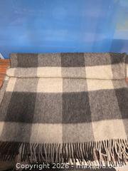 MaxSold Auction: 100% Wool Gray & Cream Plaid Shawl — Made in Italy - Calgary (Alberta, Canada) SELLER MANAGED Estate Sale Online Auction - 59 Avenue South East