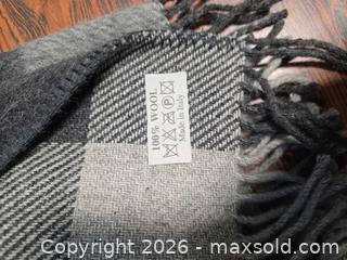 MaxSold Auction: 100% Wool Gray & Cream Plaid Shawl — Made in Italy - Calgary (Alberta, Canada) SELLER MANAGED Estate Sale Online Auction - 59 Avenue South East