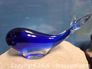 MaxSold Auction: Cobalt Blue Glass Whale Figurine, Saks Fifth Avenue Crystal - Calgary (Alberta, Canada) SELLER MANAGED Estate Sale Online Auction - 59 Avenue South East