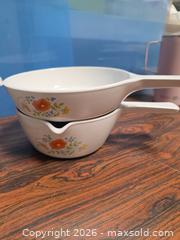 MaxSold Auction: CorningWare Covered Casserole and Handled Saucepan, Vintage Floral - Calgary (Alberta, Canada) SELLER MANAGED Estate Sale Online Auction - 59 Avenue South East