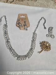 MaxSold Auction: Costume Jewelry Set: Necklace, Brooch/Pin & Earrings - Calgary (Alberta, Canada) SELLER MANAGED Estate Sale Online Auction - 59 Avenue South East