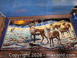 MaxSold Auction: Italian Velvet Wildlife Deer Tapestry (P & C Tag) - Calgary (Alberta, Canada) SELLER MANAGED Estate Sale Online Auction - 59 Avenue South East