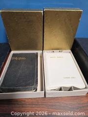 MaxSold Auction: Lot of Four VintageAntique Bibles, Some in Original Boxes - Calgary (Alberta, Canada) SELLER MANAGED Estate Sale Online Auction - 59 Avenue South East