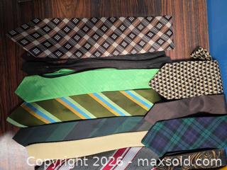 MaxSold Auction: Lot of Neckties with 3 Belts  - Calgary (Alberta, Canada) SELLER MANAGED Estate Sale Online Auction - 59 Avenue South East